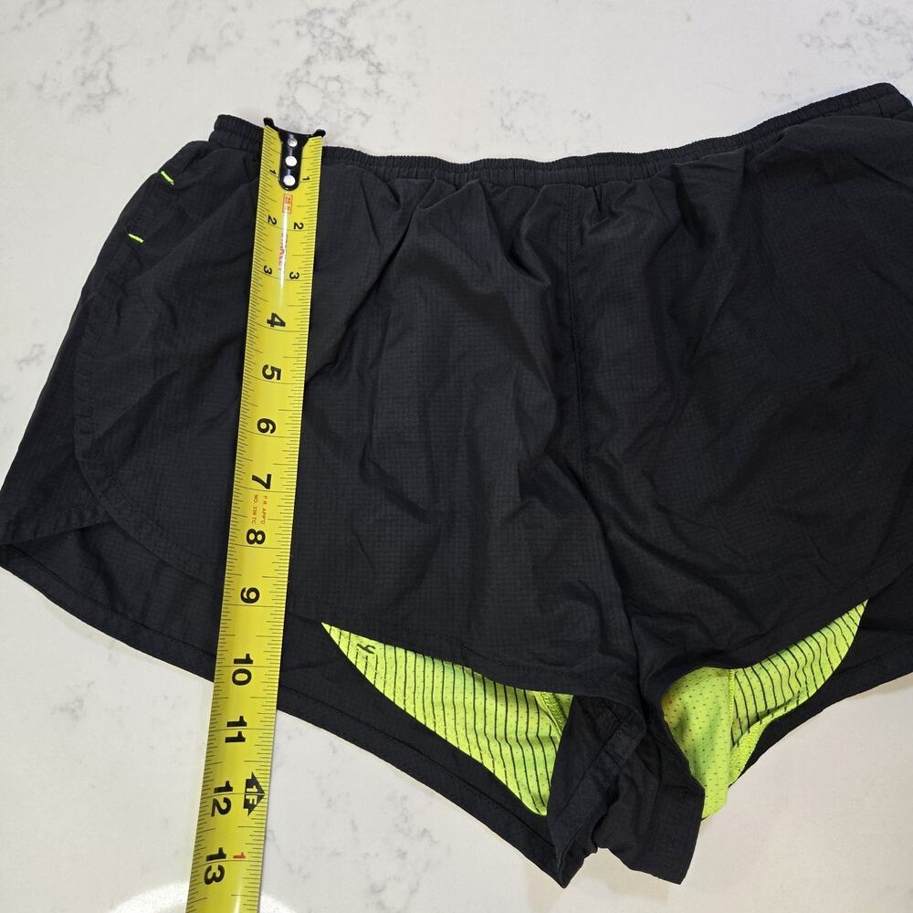 Brooks Running Shorts Womens‎ Black Neon Lined Athletic Running Shorts - Picture 9 of 10